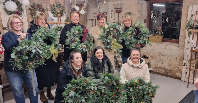Christmas Wreath Workshop after photo